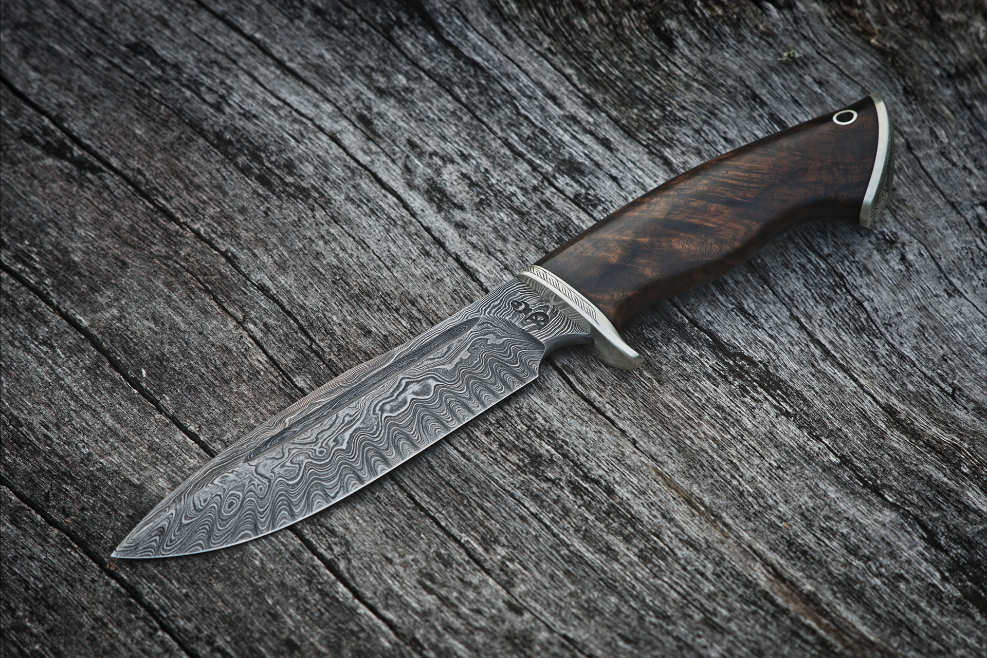 Timber Wolf Navajo Bowie Knife And Sheath